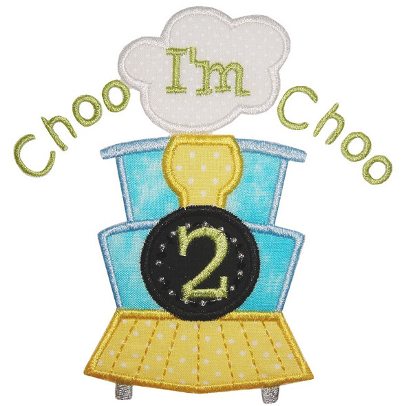 Train Birthday Set Machine Embroidery Design