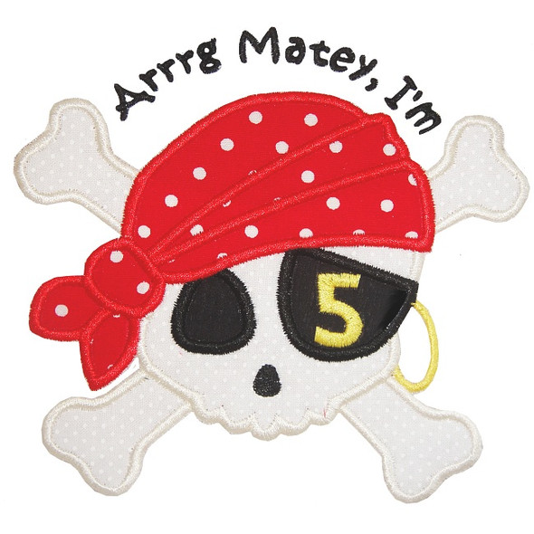 Pirate Birthday Set Machine Embroidery Design