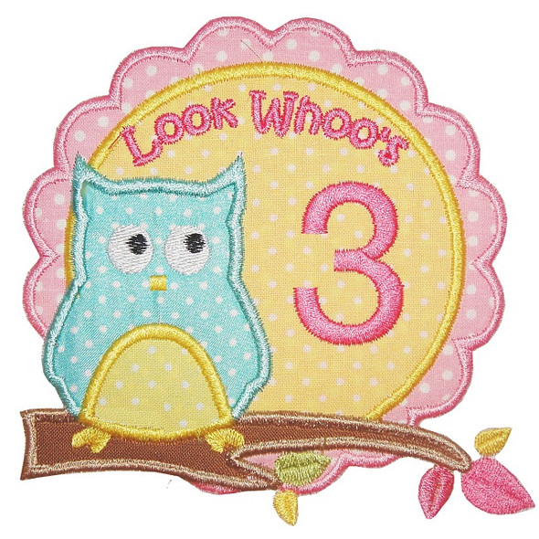 Owl Birthday Set Machine Embroidery Design