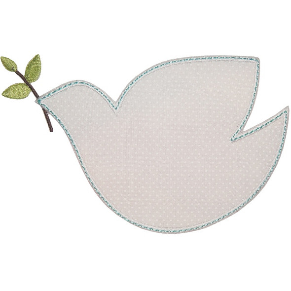 Peace Dove Applique Machine Embroidery Design