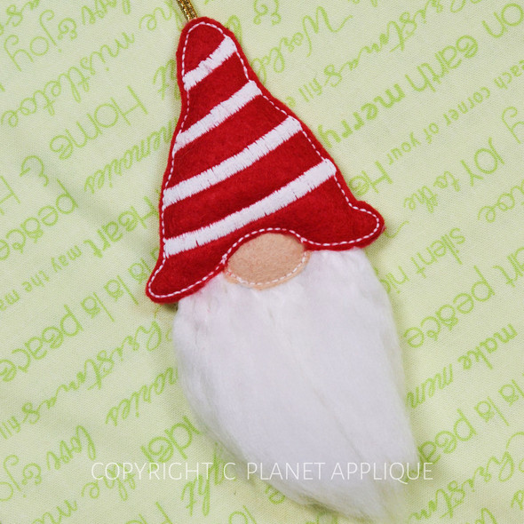 In the Hoop Gnome Ornament Embroidery Design