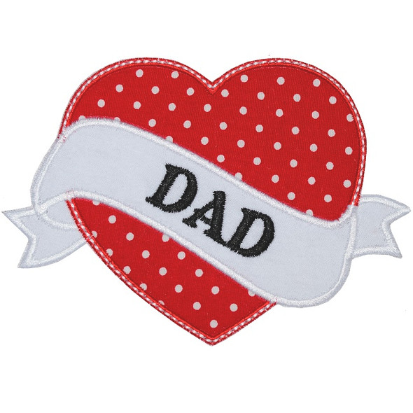 Dad Tattoo Applique Machine Embroidery Design
