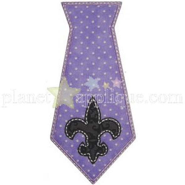 Mardi Gras Tie Applique Machine Embroidery Design