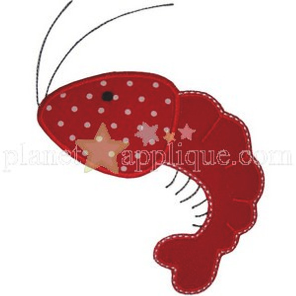 Crawfish Applique Machine Embroidery Design