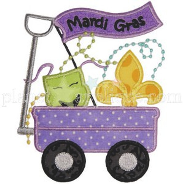 Mardi Gras Wagon Machine Embroidery Design