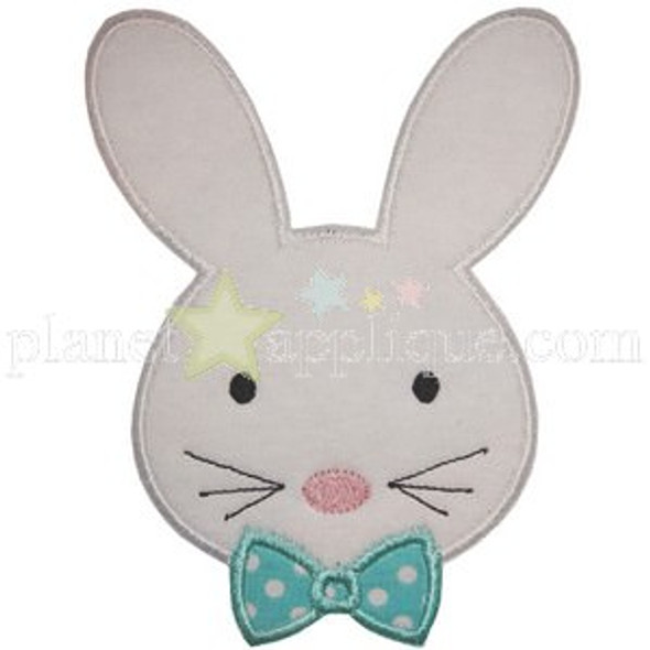 Boy Bunny Face Machine Embroidery Design