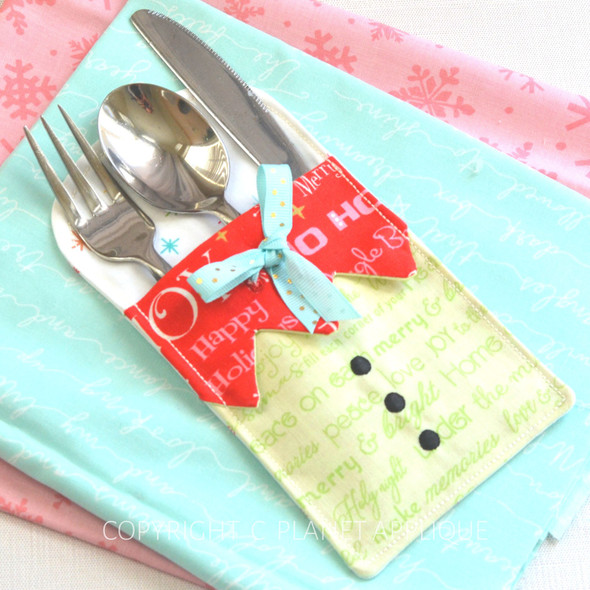 In the Hoop Elf Cutlery Holder Embroidery Design