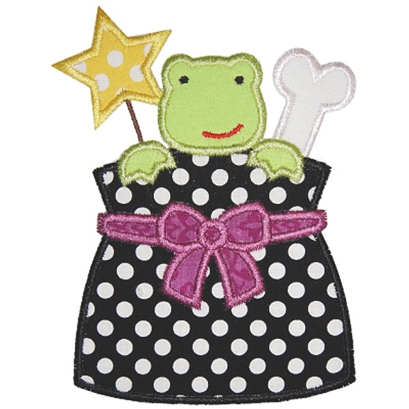 Free Witch Purse Applique Machine Embroidery Design