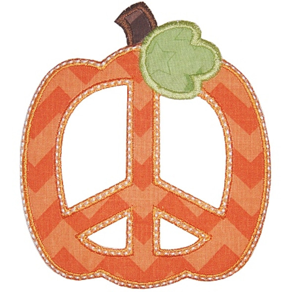 Peace Pumpkin 2 Machine Embroidery Design