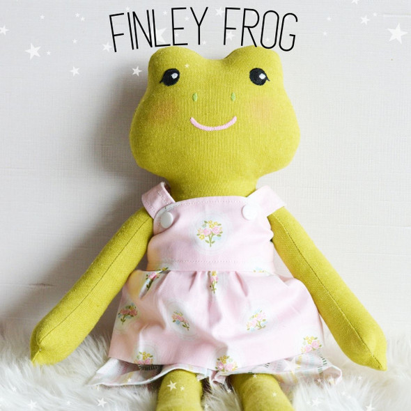 In the Hoop Finley Frog Doll