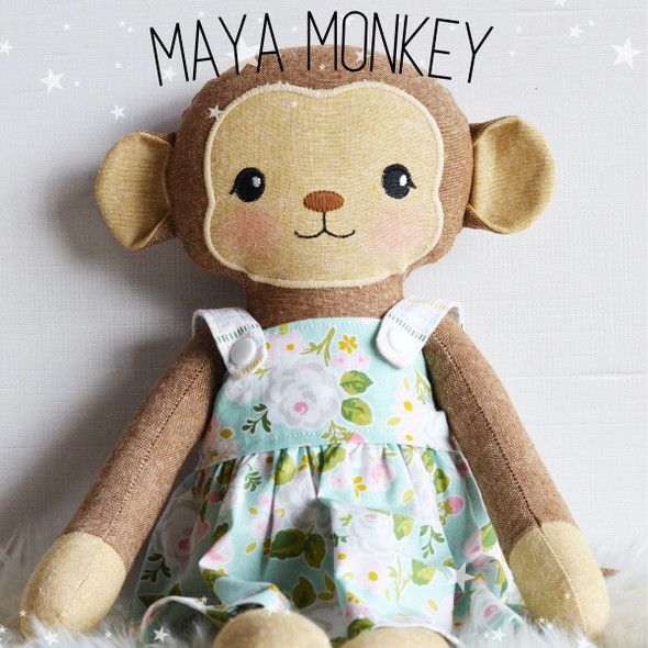 In the Hoop Maya Monkey Doll