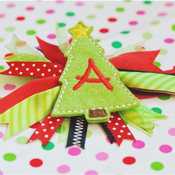 Christmas Tree Feltie Alpha Machine Embroidery Design
