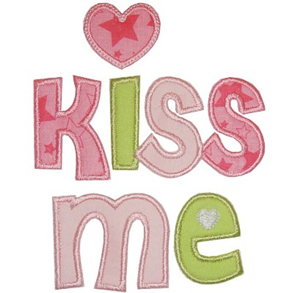 Kiss Me Heart Machine Embroidery Design