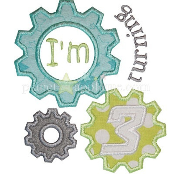 Robot Birthday Set Machine Embroidery Design