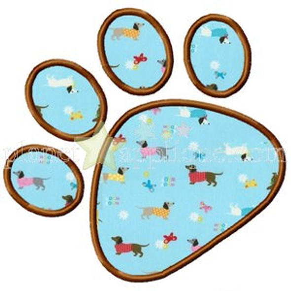 FREE Pet Paw Print Applique Machine Embroidery Design