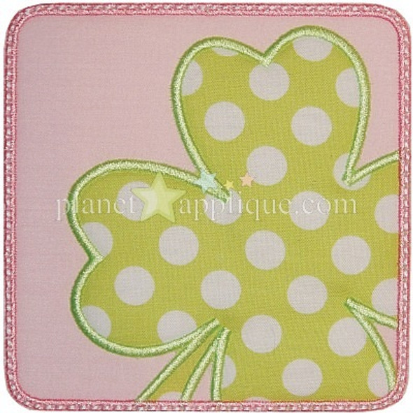 Shamrock Patch Applique Machine Embroidery Design