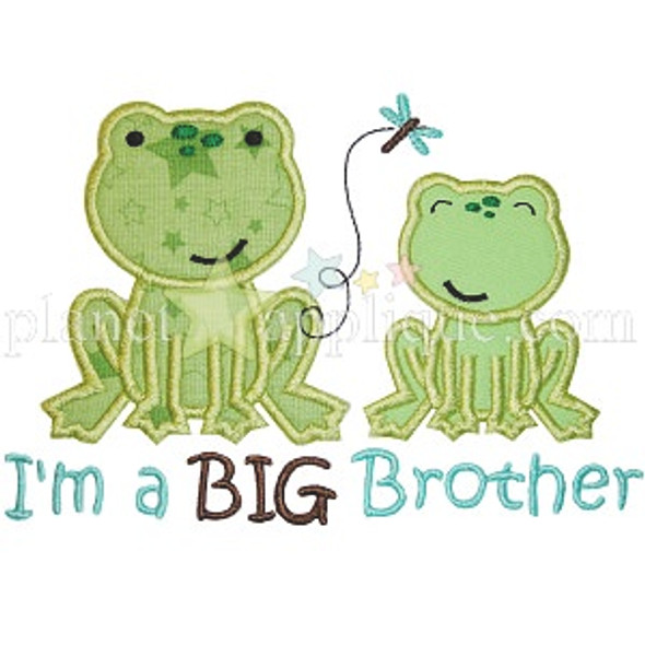 Sibling Frogs Machine Embroidery Design