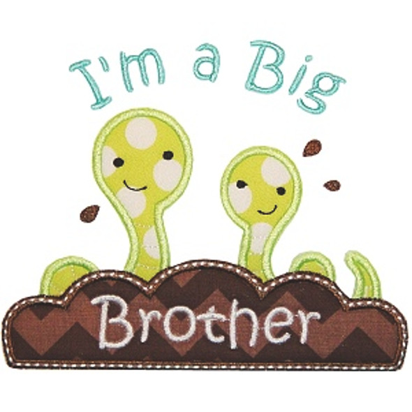 Sibling Earthworm Machine Embroidery Design