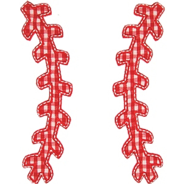 Baseball Laces Applique Machine Embroidery Design