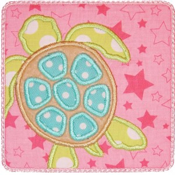 Sea Turtle Patch Machine Embroidery Design