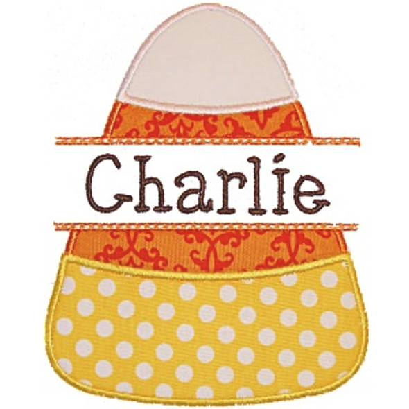 Split Candy Corn Machine Embroidery Design