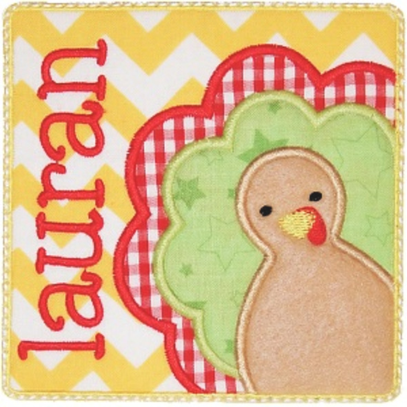 Turkey Patch Applique Machine Embroidery Design