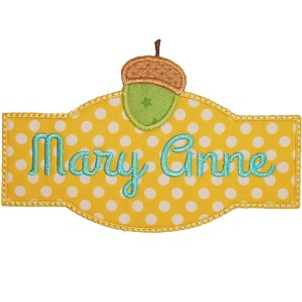 Acorn Frame Applique Machine Embroidery Design