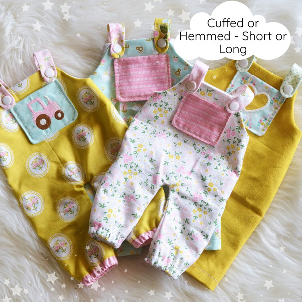 Doll Farm Overalls Bandana Pure Machine Embroidery Design