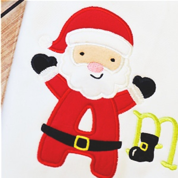 Santa Claus Alpha Machine Embroidery Design
