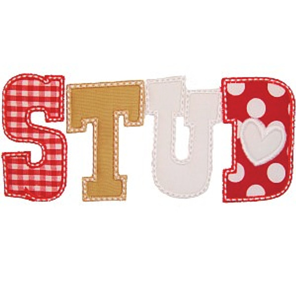 STUD Applique Machine Embroidery Design