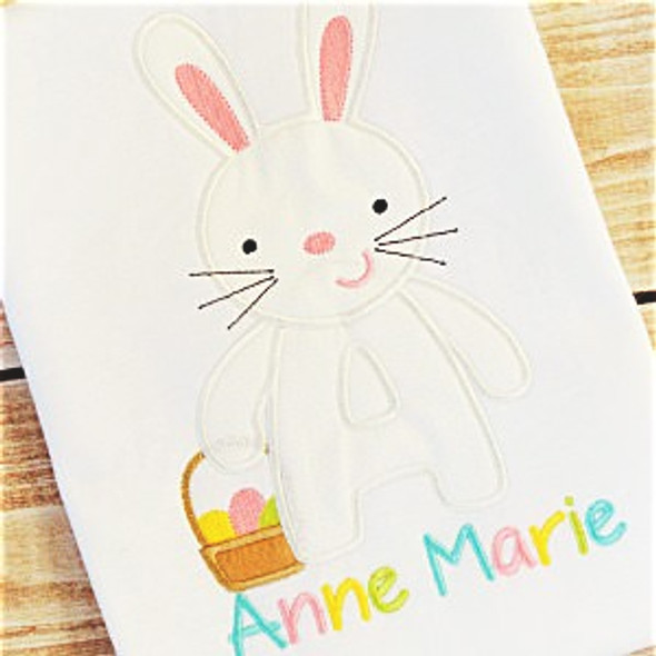Easter Bunny Alpha Machine Embroidery Design
