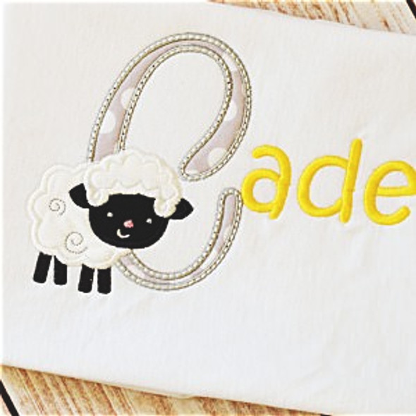 Lamb Alpha Machine Embroidery Design