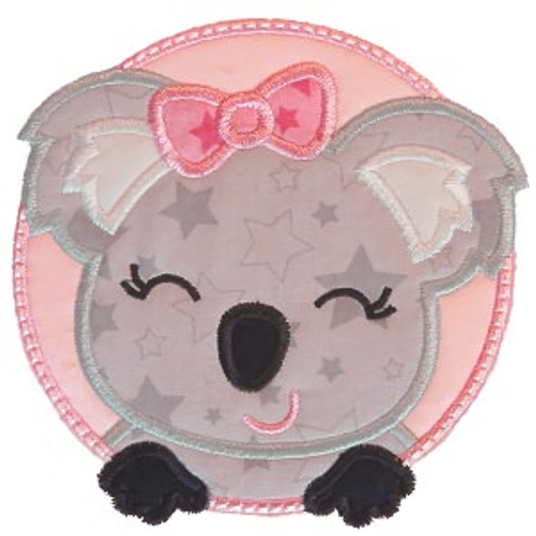Cute Koala Applique Machine Embroidery Design
