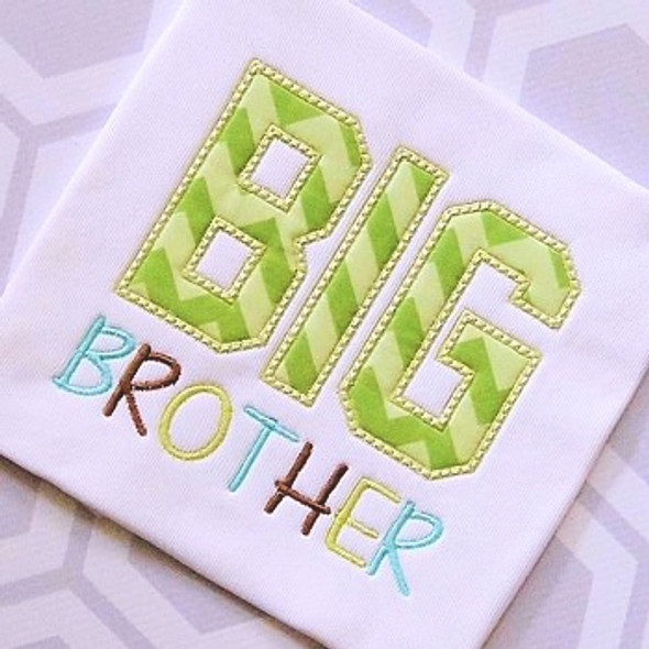 Sibling Brother 2 Applique Machine Embroidery Design