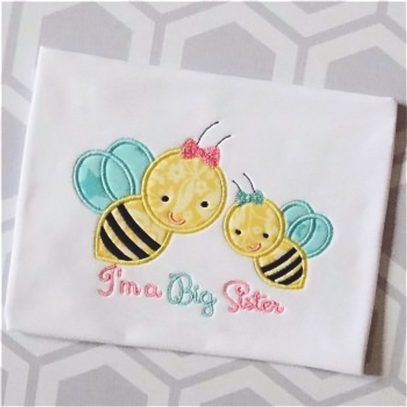 Sibling Bees Applique Machine Embroidery Design