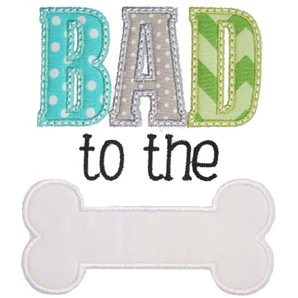 Bad to the Bone Applique Machine Embroidery Design