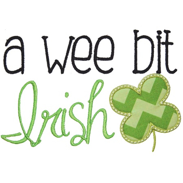 Wee Bit Irish Machine Embroidery Design