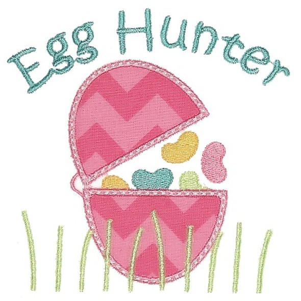 Egg Hunter Applique Machine Embroidery Design
