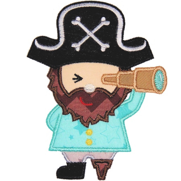 Pirate Applique Machine Embroidery Design