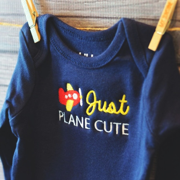 Filled Just Plane Cute Applique  Embroidery Design