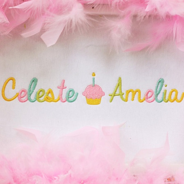 Celeste Embroidery Font Design Alphabet