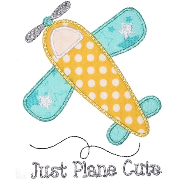 Airplane 2 Applique Machine Embroidery Design