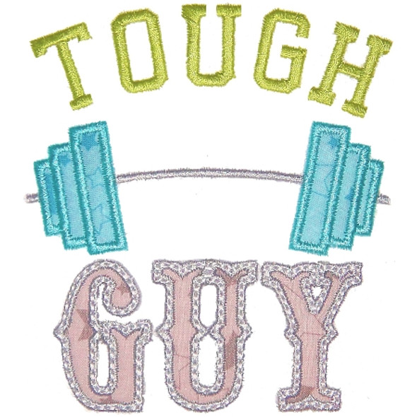 Tough Guy Applique Machine Embroidery Design
