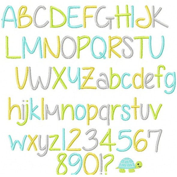 Elijah Embroidery Font Design Alphabet