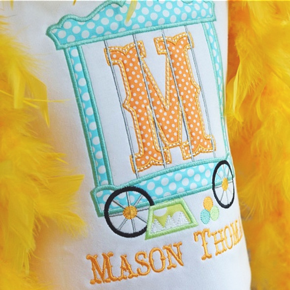 Circus Car Alphabet  Embroidery Design Font