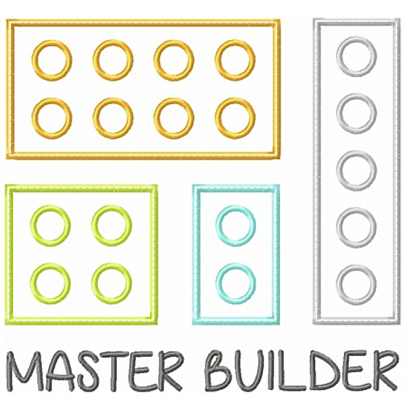 Master Builder Applique Machine Embroidery Design