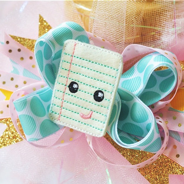 Back to School Hair Felties Machine Embroidery Design For Instant Download