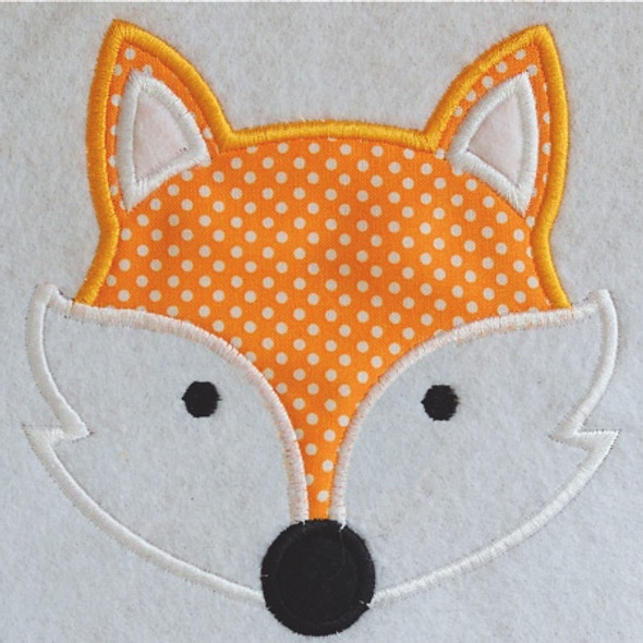 Fox 2 Applique Machine Embroidery Design