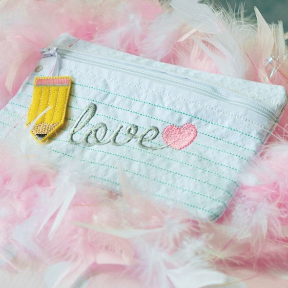 In the Hoop Paper Zipper Pouch