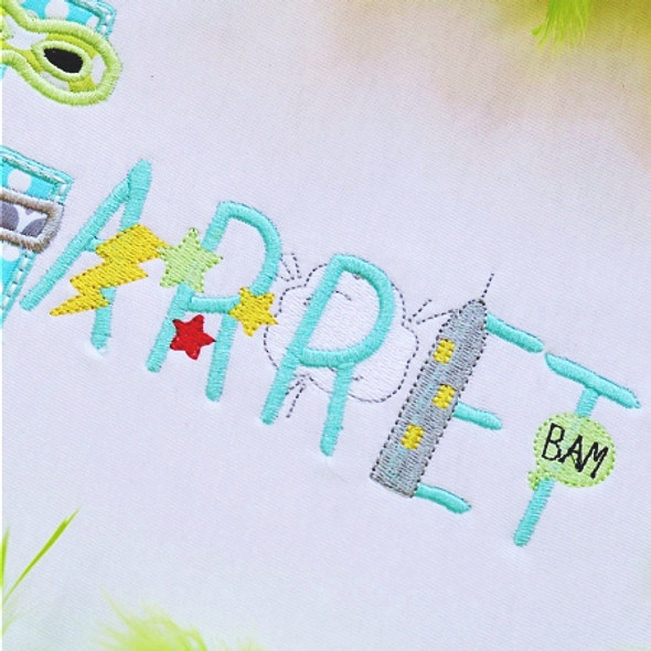 Little Hero Embroidery Font Design Alphabet
